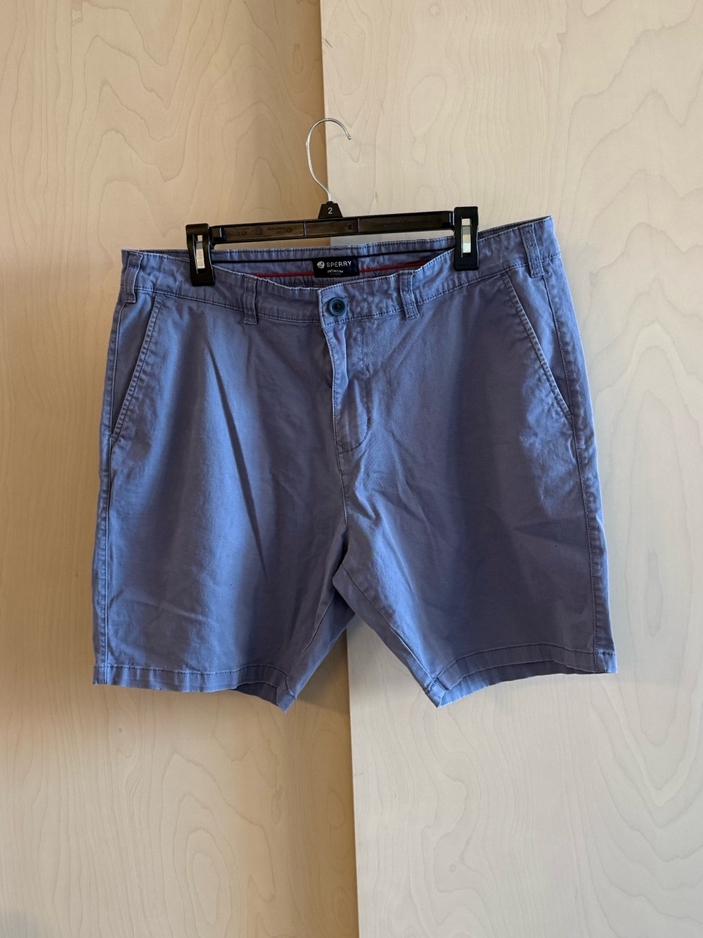 Sperry Men's Slate Blue Flat Front Chino Shorts